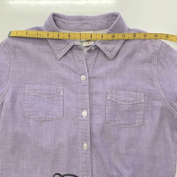 Lilac Button Down Long Sleeve - Picture 9 of 12
